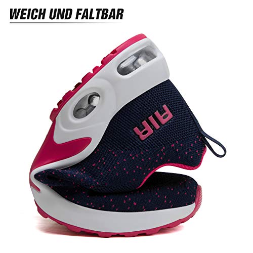 Mishansha Air Zapatillas de Deportes Mujer Ligeros Zapatos de Correr Femenino Antideslizante Calzado Gimnasio Sneakers Fitness Rosa, Gr.38 EU