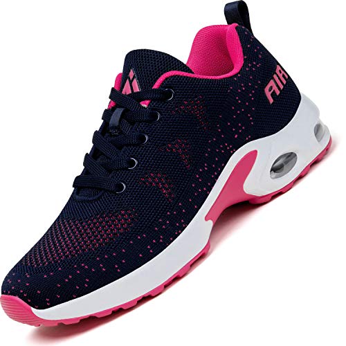 Mishansha Air Zapatillas de Deportes Mujer Ligeros Zapatos de Correr Femenino Antideslizante Calzado Gimnasio Sneakers Fitness Rosa, Gr.38 EU