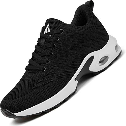 Mishansha Air Zapatillas de Running Mujer Respirable Zapatos de Deportes Femenino Ligeros Calzado Casual Caminar Sneakers Negro A, Gr.37 EU