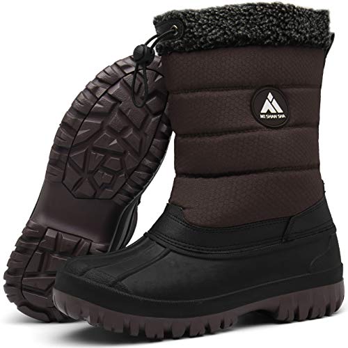 Mishansha Botas para Nieve Impermeables Mujer Botas Forradas de piel Après Ski Zapatos Calentar Botas Inviernos Protección Contra el Frío, Marrón 36