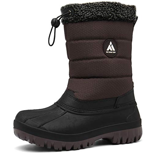 Mishansha Botas para Nieve Impermeables Mujer Botas Forradas de piel Après Ski Zapatos Calentar Botas Inviernos Protección Contra el Frío, Marrón 36