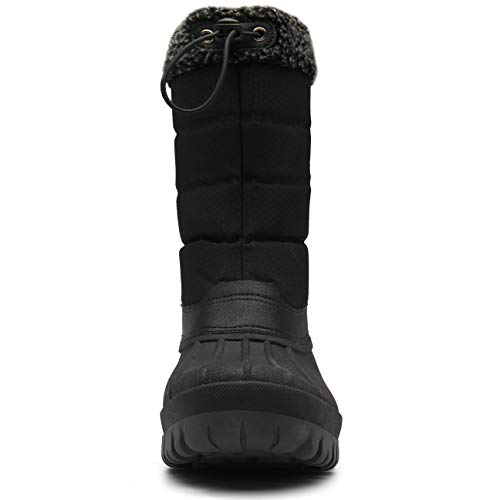Mishansha Botas para Nieve Impermeables Mujer Botas Forradas de Piel Après Ski Zapatos Calentar Botas Inviernos Protección contra el Frío, Negro 36