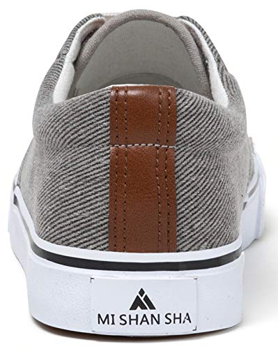Mishansha Hombre Zapatillas Deportivas Transpirables Zapatillas Casual Ligeras Zapatos para Caminar Exterior Cómodas Alpargatas Duradero Suaves Viaje Lona Gris Zapatillas 43