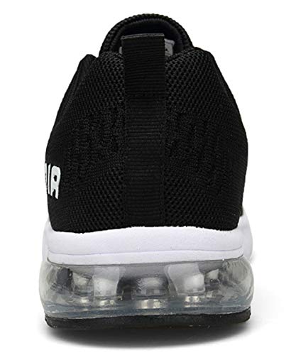 Mishansha Ligeras Zapatos de Deporte para Masculino Femenino Respirable Zapatillas Running Unisex Adulto Antideslizante Goma Running Shoes Transpirables Malla Fitness Zapato, Negro 42