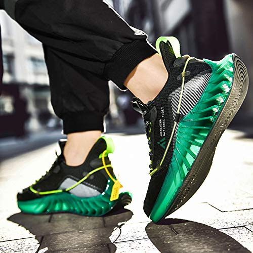 Mishansha Moda Zapatos de Running Hombre Ligero Zapatos para Correr Mujer Gimnasio Sneakers Negro 41