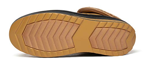 Mishansha Mujer Botas de Nieve Impermeable Botines Plataforma Antideslizantes Invierno Zapatos de cuña Amarillo 36