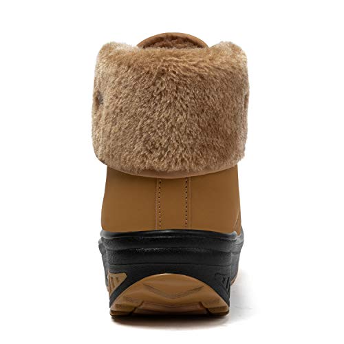 Mishansha Mujer Botas de Nieve Impermeable Botines Plataforma Antideslizantes Invierno Zapatos de cuña Amarillo 36