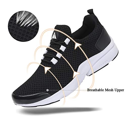 Mishansha Sin Cordones Zapatos Casuales para Hombre Mujer Absorción de Sudor Zapatillas Casual Clásico Elegante Zapato Planos para Correr Aptitud Trekking Caminando Shoes, Sneaker Negro 37