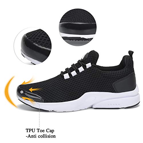 Mishansha Sin Cordones Zapatos Casuales para Hombre Mujer Absorción de Sudor Zapatillas Casual Clásico Elegante Zapato Planos para Correr Aptitud Trekking Caminando Shoes, Sneaker Negro 37