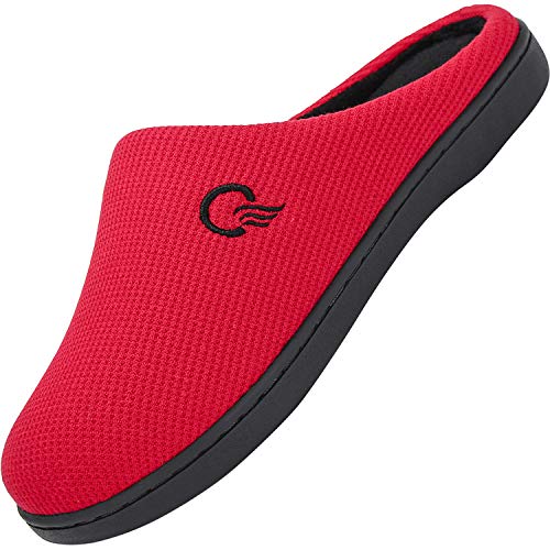 Mishansha Zapatillas de Estar por casa para Mujer Invierno Ultraligero cómodo y Antideslizante,Mujer Rojo 38/39 EU
