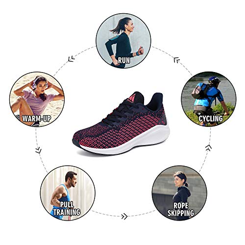 Mishansha Zapatillas de Fitness Mujer Transpirable Hombre Calzado de Atletismo Zapatos Rosa 38