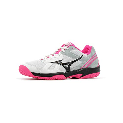 Mizuno Cyclone Speed, Zapatillas Mujer, Multicolor (White/Black/Pink GLO 001), 42 EU