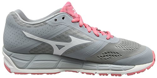 Mizuno Mizuno Synchro Mx - Zapatillas de running Mujer, color Gris - Grey (Quarry/White/Strawberry Pink), talla 42 EU (8 UK)