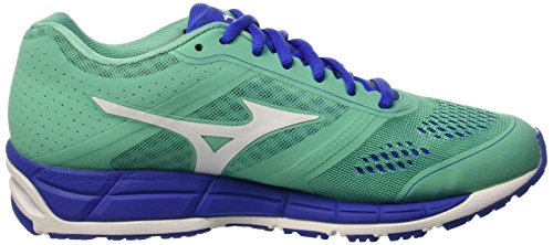 Mizuno Mizuno Synchro Mx - Zapatillas de running Mujer, color Verde - Green (Electric Green/White/Dazzling Blue), talla 37 EU (4.5 UK)