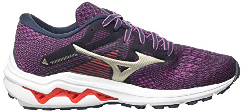 Mizuno Wave Inspire 17, Zapatillas para Correr Mujer, Indiai Pgold Ignitionred, 39 EU