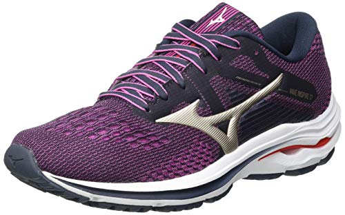 Mizuno Wave Inspire 17, Zapatillas para Correr Mujer, Indiai Pgold Ignitionred, 39 EU