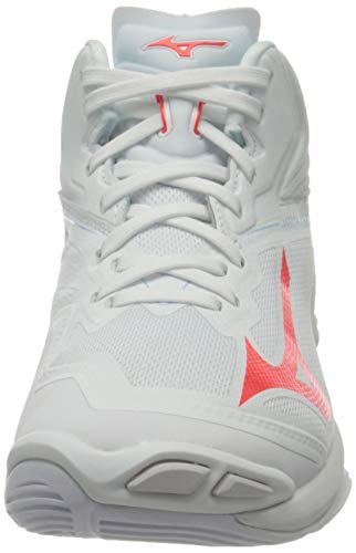 Mizuno Wave Lightning Z6 Mid, Zapatillas de vleibol Mujer, Blanco Ignitionr Bluebell, 42 EU