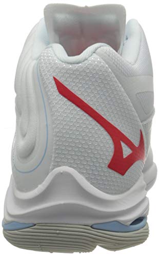 Mizuno Wave Lightning Z6 Mid, Zapatillas de vleibol Mujer, Blanco Ignitionr Bluebell, 42 EU
