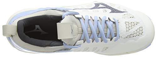 Mizuno Wave Momentum, Zapatillas de vóleibol Mujer, Swhite/Dark Shadow/Angelf, 36.5 EU