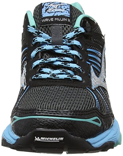 Mizuno Wave Mujin 3 G-TX (w), Zapatillas de Running para Asfalto para Mujer, Gris (Dark Shadow/Silver/Norse Blue), 36.5 EU