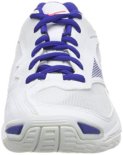 Mizuno Wave Phantom 2, Zapatilla de Balonmano Unisex Adulto, Blanco/Reflexbluec/Dpink, 40 EU