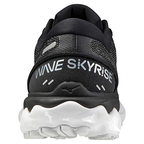 Mizuno Wave SKYRISE 2 (W), Zapatillas de Running Mujer, Black/Cool Silver/White, 40.5 EU