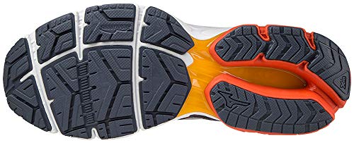 Mizuno Wave Ultima 12, Zapatillas de Running Hombre, Mandarine Red/Silver/Ombre Blue, 42 EU