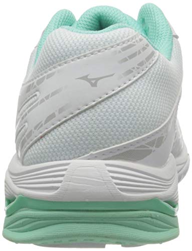 Mizuno Wave Voltage, Zapatillas de vleibol Mujer, Blanco Fierycoral2 Iceg, 38 EU