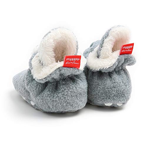 MK Matt Keely Zapatos de calcetín de bebé Invierno Botas Antideslizantes de Suela Blanda para bebé niño o niña Infantil Nieve Botas Zapatos Cuna Prewalker 6-12 Meses