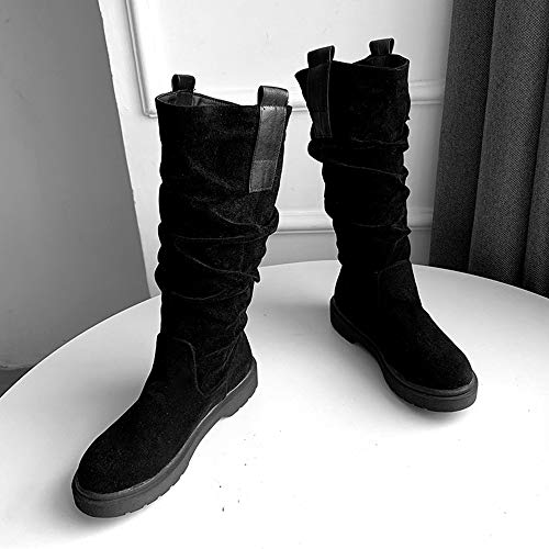 MO JOC Botas planas de caña larga para mujer., color Negro, talla 39 EU