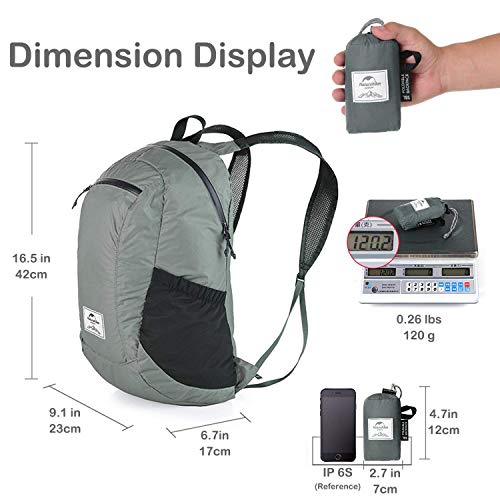 Mochila Plegable Mochila Compacta Ligera Resistente al Agua Para Viajes Colegio Deportes Aire Libre Nueva 2018 Macuto Empacable Impermeable Ultraligero de Diario para Hombres Mujeres Estudiantes 18L