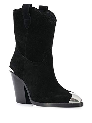 Moda De Lujo | Ash Mujer ELVIS01 Negro Gamuza Botines | Temporada Permanente