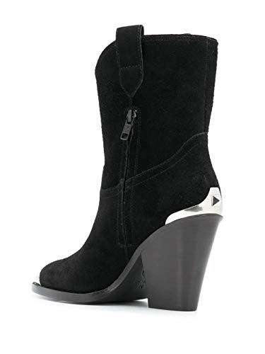 Moda De Lujo | Ash Mujer ELVIS01 Negro Gamuza Botines | Temporada Permanente