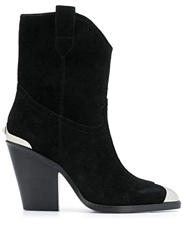 Moda De Lujo | Ash Mujer ELVIS01 Negro Gamuza Botines | Temporada Permanente