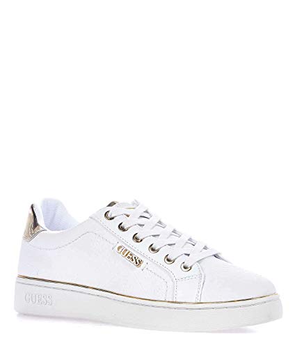 Moda De Lujo | Guess Mujer FL5BEKFAL12WHITE Blanco Fibras Sintéticas Zapatillas | Ss21
