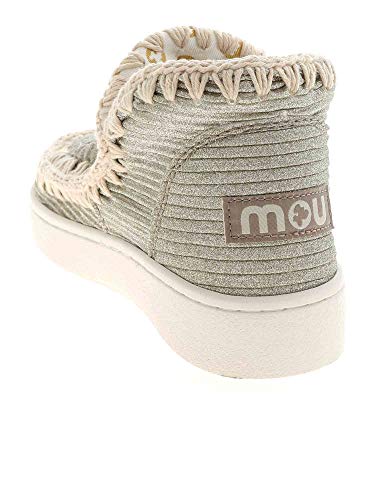 Moda De Lujo | Mou Mujer MUSW211013KGLPLA Gris Purpurina Botines | Primavera-Verano 21