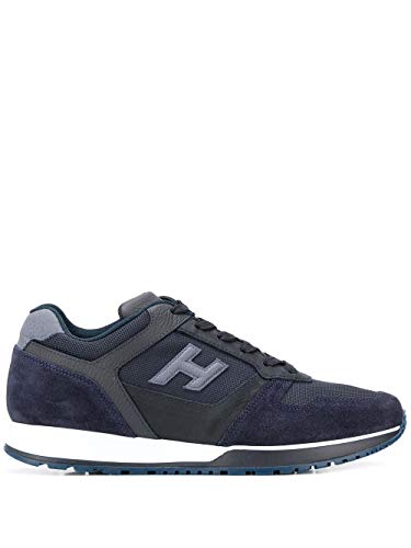 Moda Hogan Hombre HXM3210Y851N8L647F Azul Tela Zapatillas | Temporada Permanente