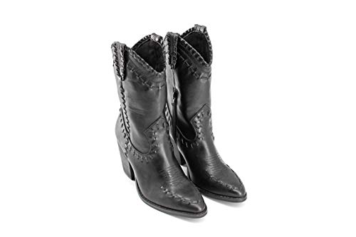 Modelisa - Botas Cowboy Negras para Mujer (Negro, Numeric_40)