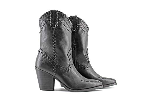 Modelisa - Botas Cowboy Negras para Mujer (Negro, Numeric_40)