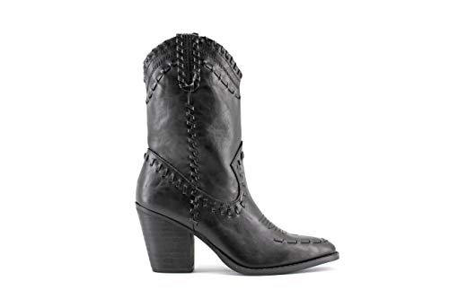 Modelisa - Botas Cowboy Negras para Mujer (Negro, Numeric_40)