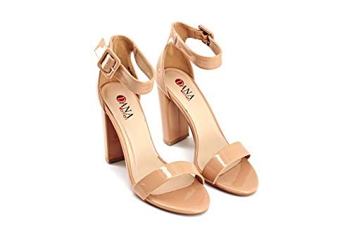 Modelisa - Sandalia Tacon Alto con Pulsera para Mujer (Nude, Numeric_39)