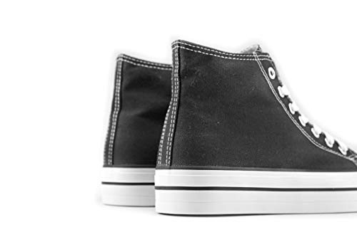 Modelisa - Zapatilla Plataforma Mujer (37, Negro)