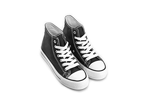 Modelisa - Zapatilla Plataforma Mujer (37, Negro)