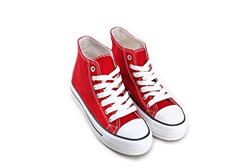 Modelisa - Zapatilla Plataforma Mujer (38, Rojo)