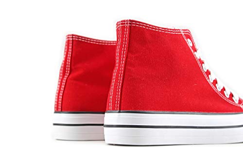 Modelisa - Zapatilla Plataforma Mujer (38, Rojo)