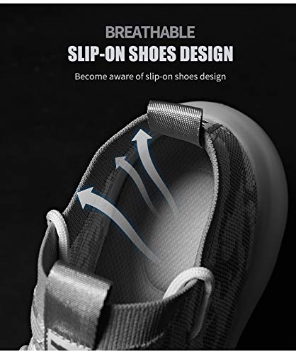 Monrinda Sneakers Zapatos para Hombre Mujer Zapatillas para CorrerCojín de Aire Zapatos Deportivos Moda Ocio Ligero Transpirable Amortiguación Black 42EU