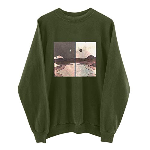 moonmisuni Sudaderas Mujer Estampada de Manga largajersey Mujer Invierno