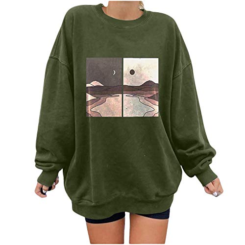 moonmisuni Sudaderas Mujer Estampada de Manga largajersey Mujer Invierno