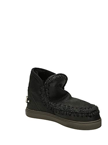 Mou Eskimo Zapatillas Whit Rhineston Logo Bit Letter Cracked Black/Grey Negro Size: 37 EU