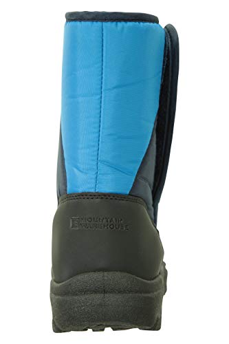 Mountain Warehouse Botas de Nieve a Rayas Caribou para niños - Aislantes, cálidas y con Forro de Borreguito, Suela de Alta tracción - Ideales para el Invierno Azul Oscuro 29